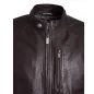 Mobile Preview: Kragen Brighton, Farbe: schwarz, sportliche Lederjacke, Herrn